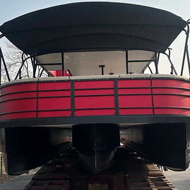 Boat de ponton à double destor de 36 pieds avec toilettes avec toilettes