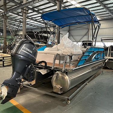 Boat de ponton en aluminium Wakeboard de vitesse de sport 19 pieds avec glissement d'eau