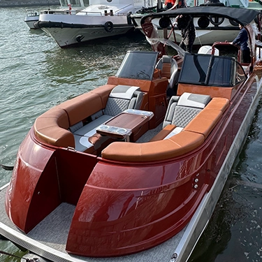 Bateau ponton en aluminium de 25 pieds