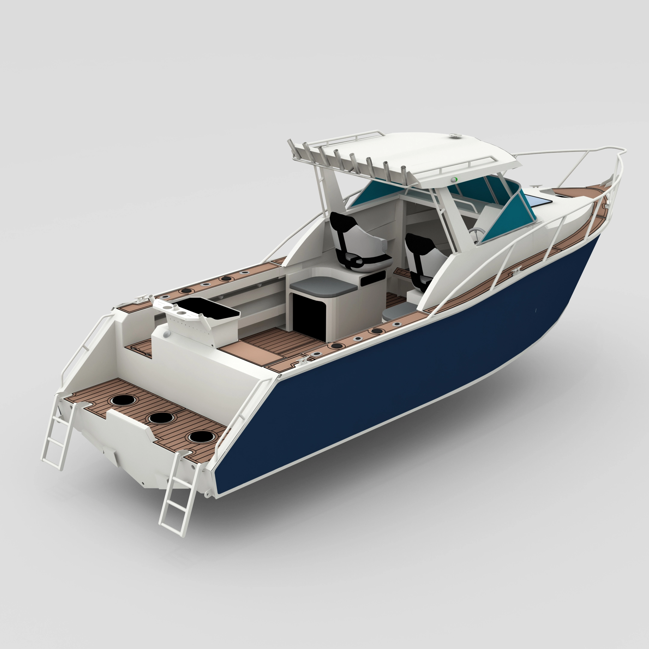 Professeur 750 Boat de cabine Cuddy en aluminium