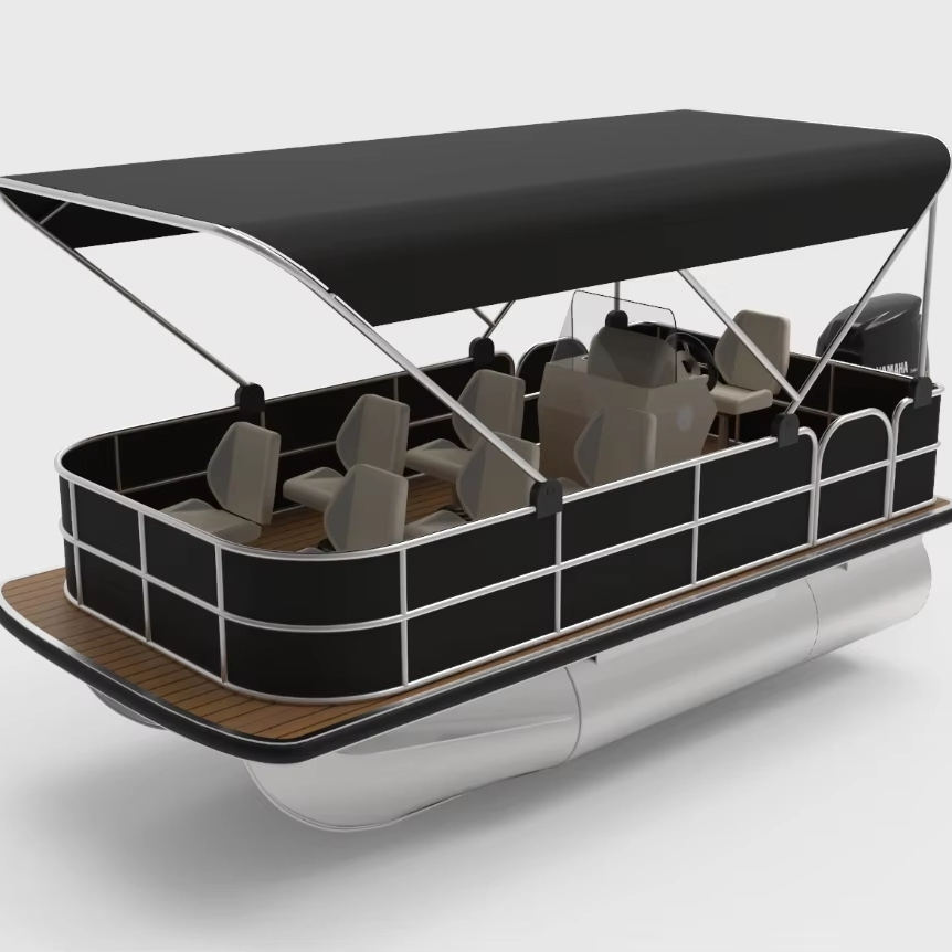 Boat de ponton de luxe en fibre de verre Sport en fibre de verre