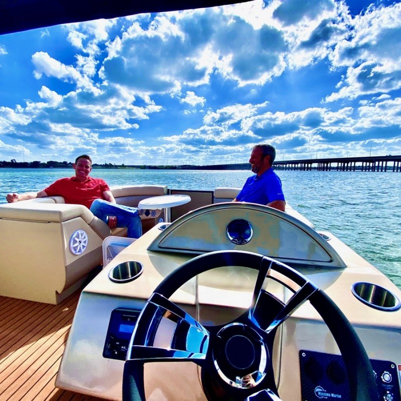 29 pieds Speed ​​Tritoon Aluminium Party Barge Pontoon Boat à vendre