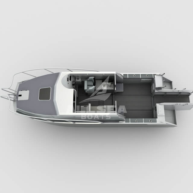 Bateau catamaran de 7,9 m