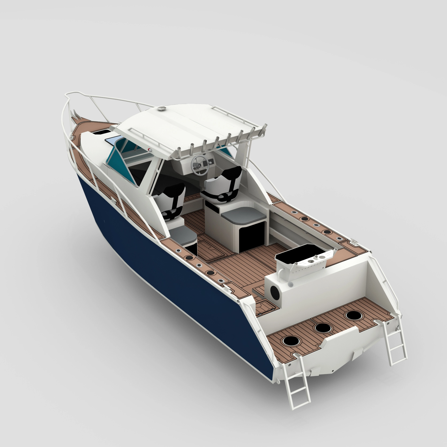 Professeur 750 Boat de cabine Cuddy en aluminium