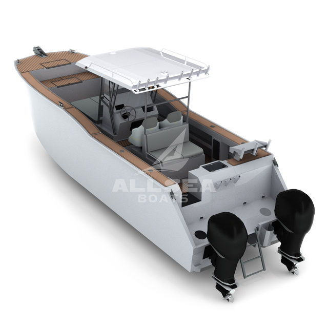 Bateau catamaran à console en aluminium de 7,9 m