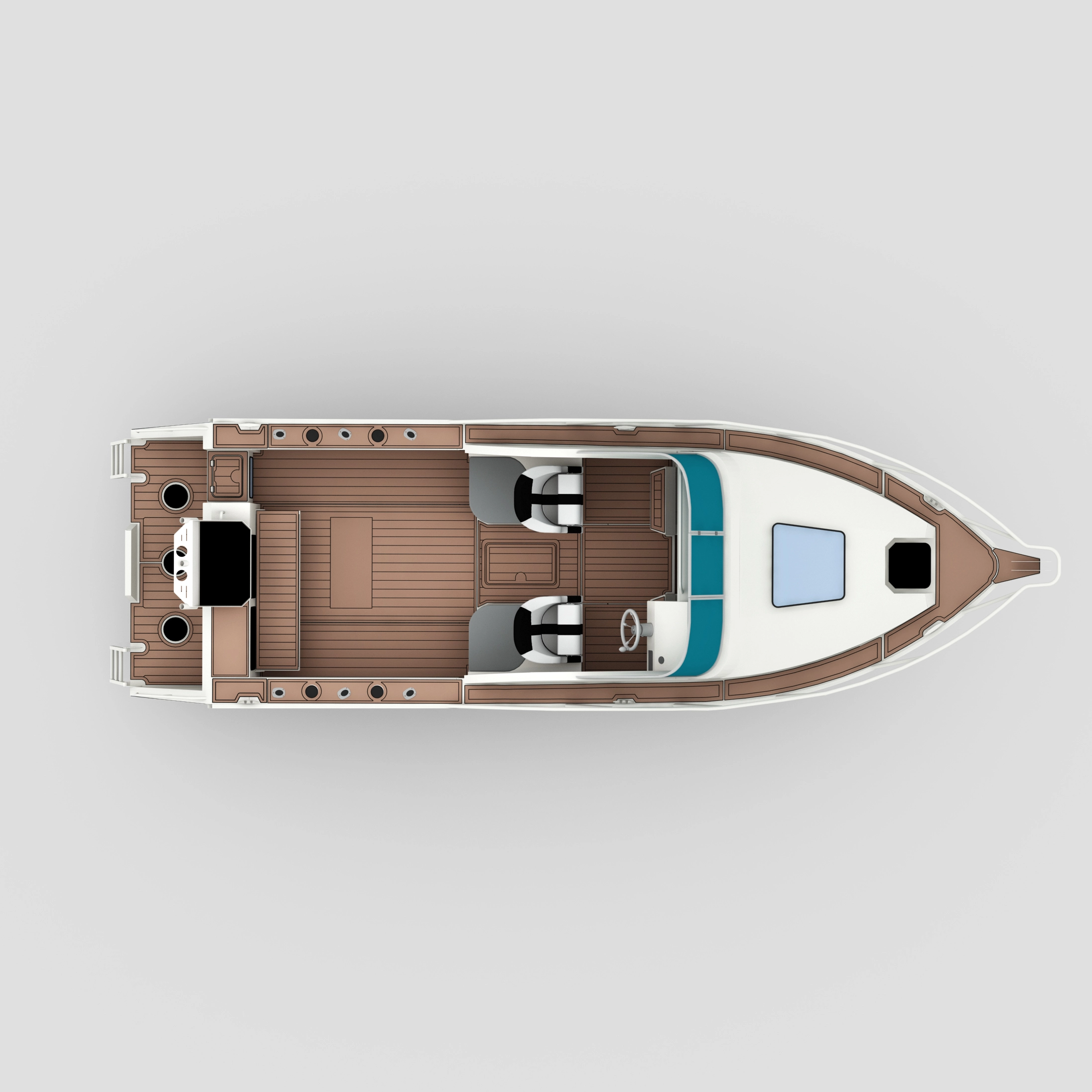 Professeur 750 Boat de cabine Cuddy en aluminium