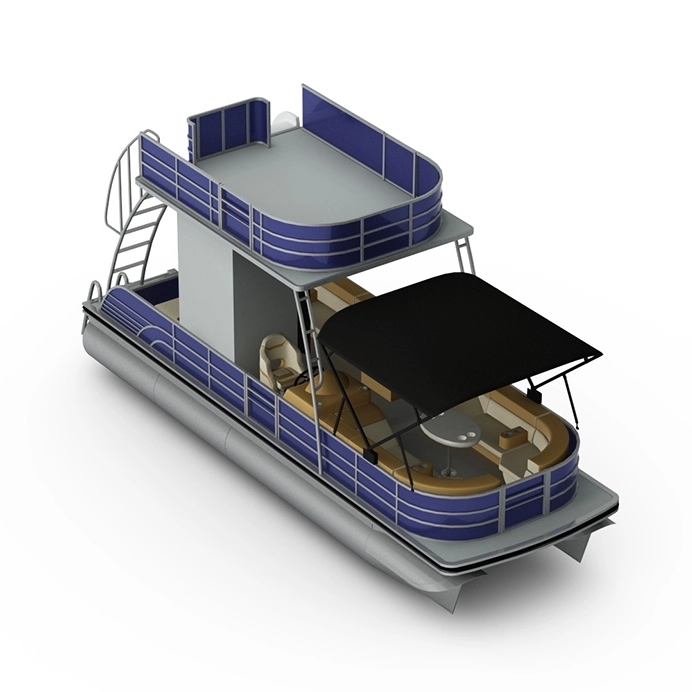 Bateau ponton à deux étages de 22 à 27 pieds
