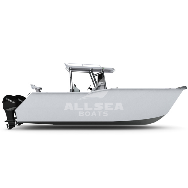 Bateau catamaran à console en aluminium de 7,9 m